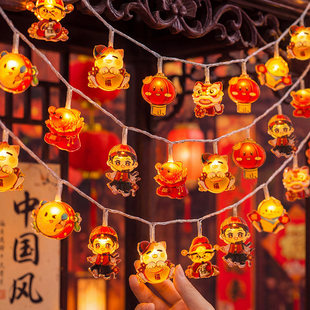 2026新款红灯笼灯带挂饰新年彩灯小灯串led过年户外马年阳台装饰