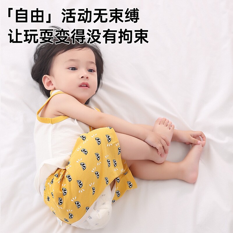 婴儿训练内裤夏季开档1-3岁棉纯棉薄款开档男童面包裤学习裤幼儿