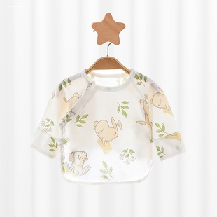 新生婴儿儿衣服夏季薄款夏天半背上衣春秋纯棉初生半袖52码和尚服