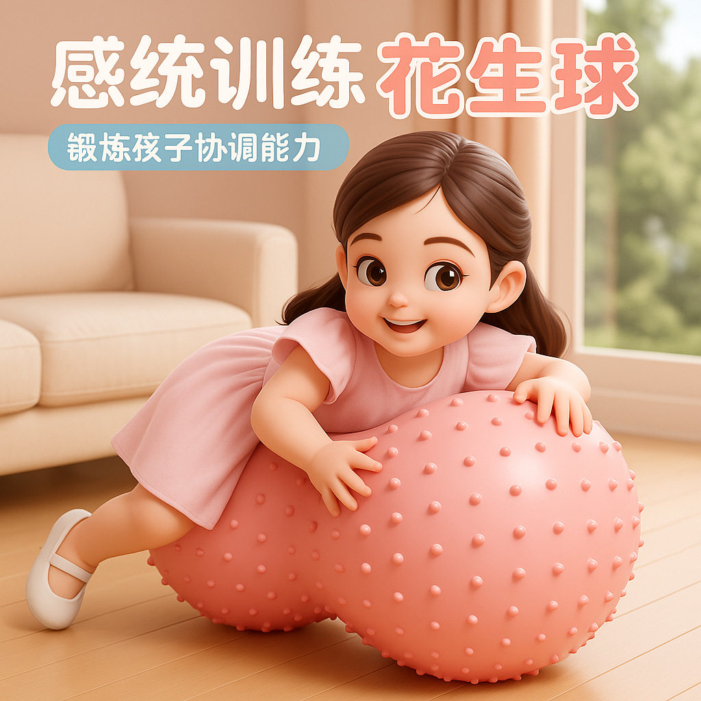 益智按摩花生球加厚儿童