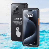 全密封防暴雨防水手机壳适用iPhone16/15/14/13ProMax海边游泳外卖骑手代驾户外骑行登山溯溪简约防摔保护壳