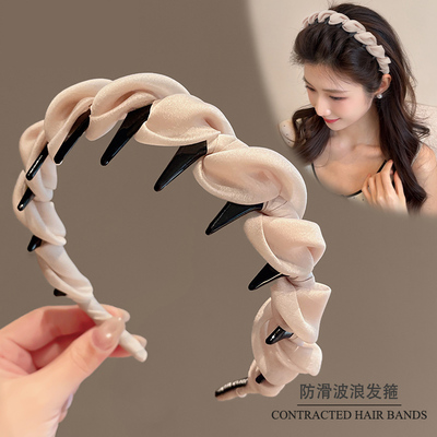 褶皱波浪发箍女2025新款