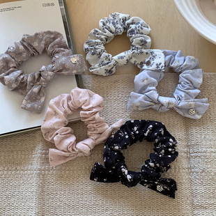 法国LastKiss蝴蝶结发圈小肠女高级感洋气时尚 巨好看韩系碎花头绳