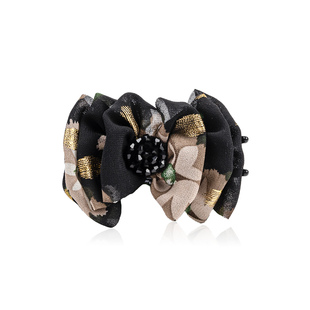 法国LastKiss碎花马尾发夹女2025新款夏季高级感轻奢风精致丸子夹