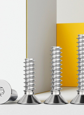 304不锈钢沉头内六角平尾自攻螺丝钉B型平头M2M2.3M2.6M3*5x6x7x8