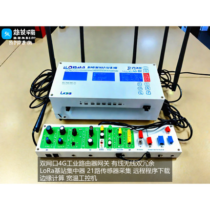 双网口4G工业路由器网关 有线无线双冗余 LoRa基站集中器21路传感