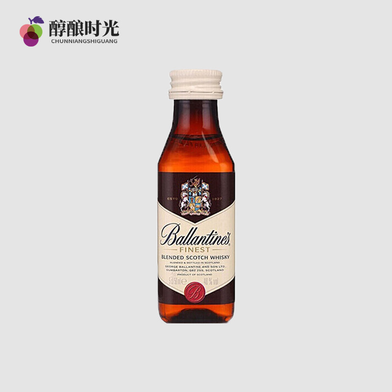 百龄坛特醇苏格兰威士忌50ml英国进口小瓶mini洋酒基酒小酒版酒伴