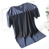 速干白色大码 冰丝短袖 宽松睡衣 无痕冰感半袖 体恤衫 t恤男夏季 薄款