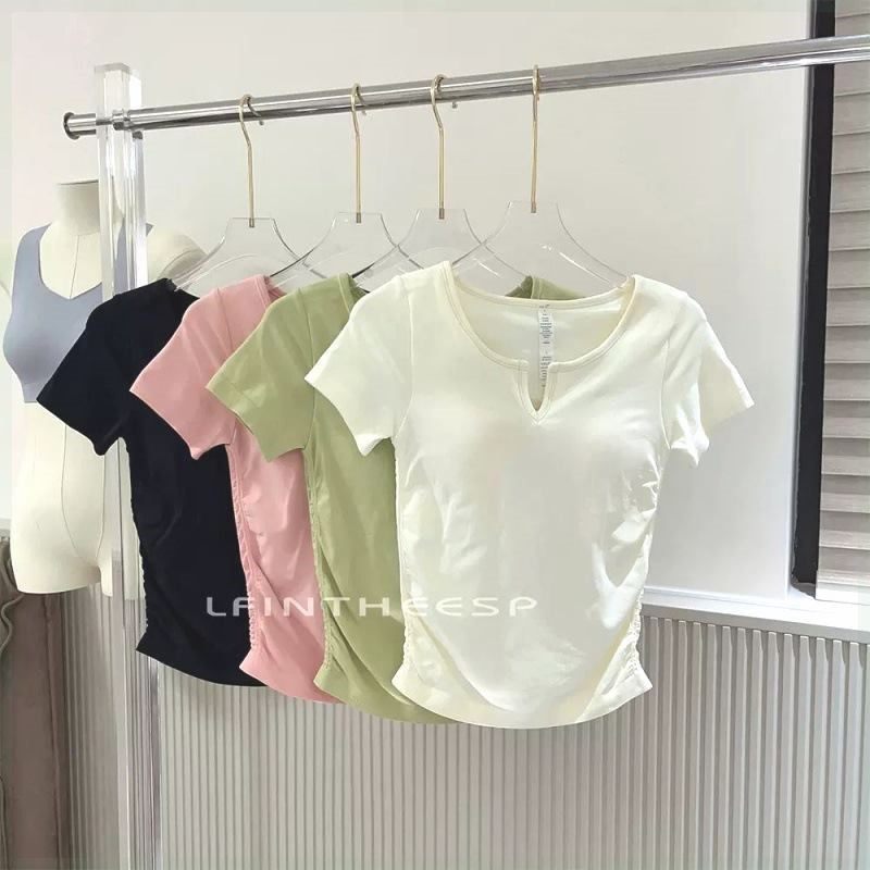 性感小V领带胸垫瑜伽服收腰显瘦
