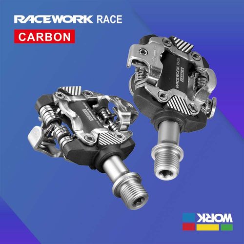 RACEWORK山地自行车SPD自锁脚踏板M8100 DU轴承超轻锁踏单车配件