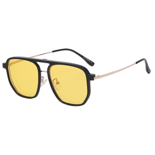 一镜三用磁吸眼镜男款近视配度数全框偏光开车防强光墨镜日夜两用