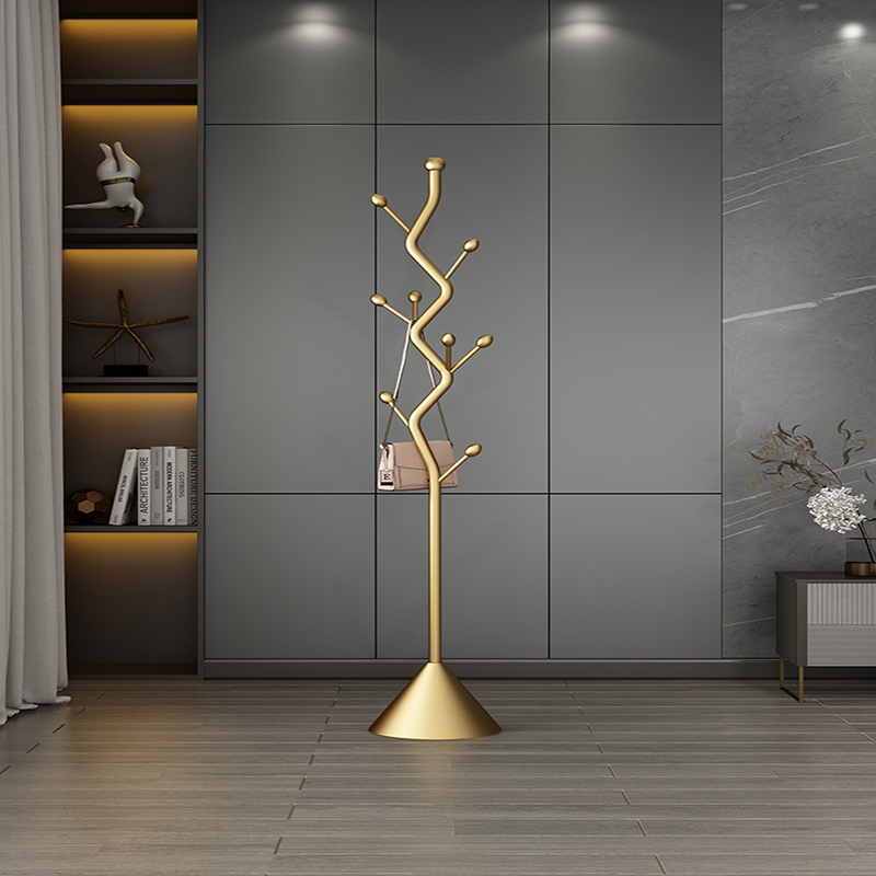 德国家用衣帽架轻奢卧室床边个性放衣服收纳层架子简易落地挂衣架