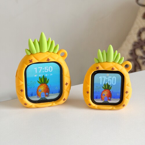 可爱立体菠萝屋适用于苹果S10手表保护套iwatchSE2壳456卡通789软