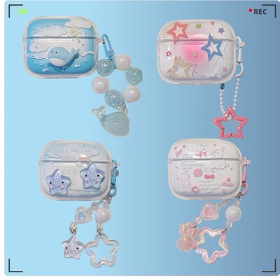 卡通萌系软壳适用于OPPOencoAir4i蓝牙耳机保护套趣味少女心Air4i卡通花朵线条小狗个性小海豚透明创意新款女