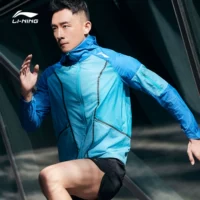 Li Ning chống nắng quần áo nam chống nắng cho làn da mùa hè nhẹ nhàng thoáng khí và nhanh khô áo khoác đôi AFDP119 - Áo gió thể thao áo gió lót lông cừu uniqlo nữ