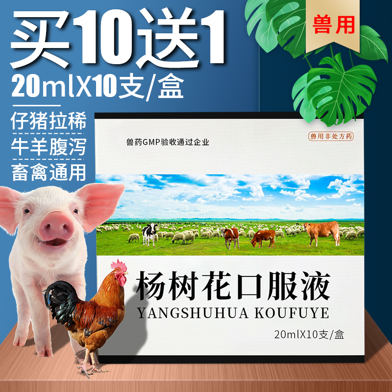 杨树花口服液兽用泻立停粗提小猪牛羊猪鸡兔子仔猪拉稀药兽药止痢