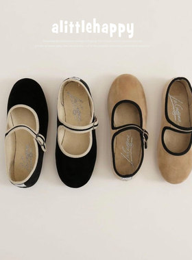 西班牙La Cadena 儿童丝绒帆布休闲鞋秋季新款百搭亲子款boheme