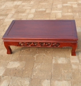 东北雕花实木质炕桌炕几榻榻米矮桌榆木中式 飘窗茶几方地桌小桌子