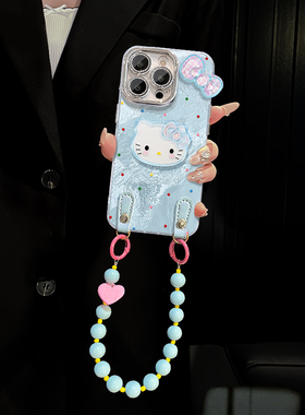 彩色波点kt猫适用小米15ultra手机壳14pro立体13蝴蝶结12spro挂链11青春版10s蓝色civi4por冰川纹3硅胶mi卡通