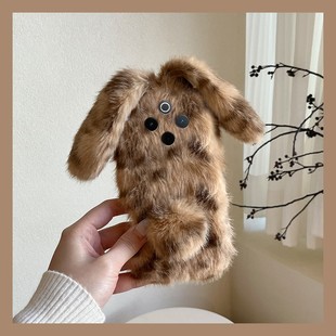 t35 y53 y33 y50m立体y77e卡通y97软y93s 可爱豹纹兔子适用vivoy500pro手机壳y300i耳朵y200gt毛绒y100t秋冬季