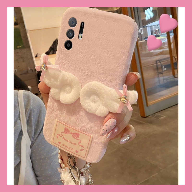 ins风天使翅膀适用oppoa3pro手机壳a2x米菲兔a1立体a97秋冬a96毛绒a95a93a91a72a58a57a52a32a11a9a31a8a5软p