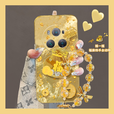 2025金币福袋适用华为荣耀magic7手机壳play8tpro立体play7t金色6t硅胶5t蛇年mgaic6pro至臻版majic5女honor