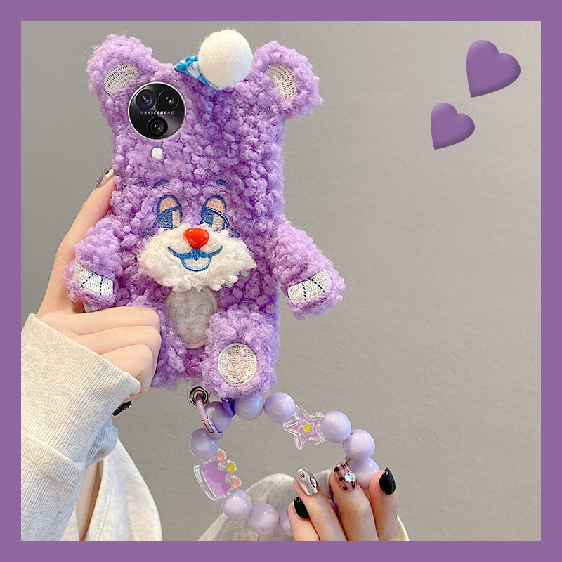 立体毛绒绒oppo手机壳卡通