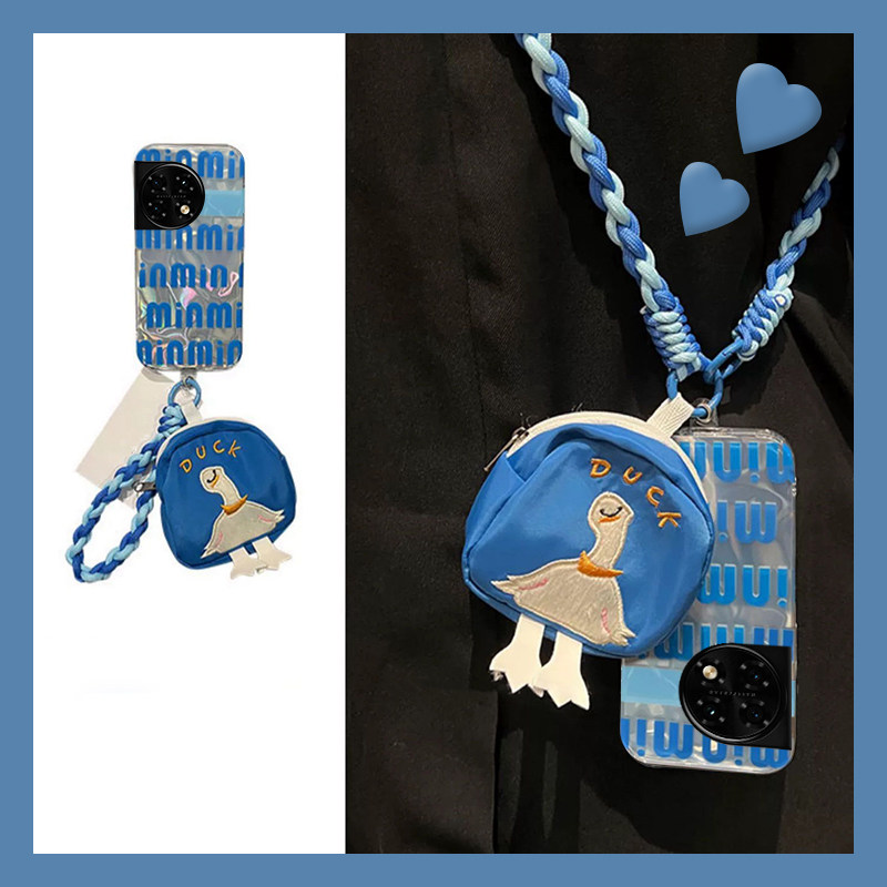 镭射字母适用oppo一加12手机壳ace3蓝色2pro鸭子2v零钱包11斜挎9rt可背带8t硅胶7tpro透明6t日韩1+oneplus女p