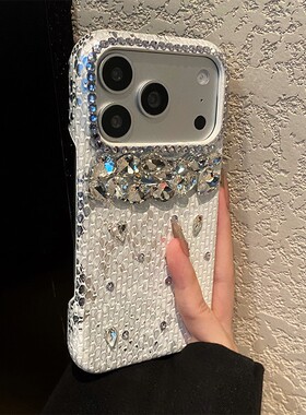 渐变白色蟒蛇纹适用vivox300pro手机壳x200ultra水钻x100spro奢华x90闪钻por仿皮vivo皮纹立体新款防摔钻石软