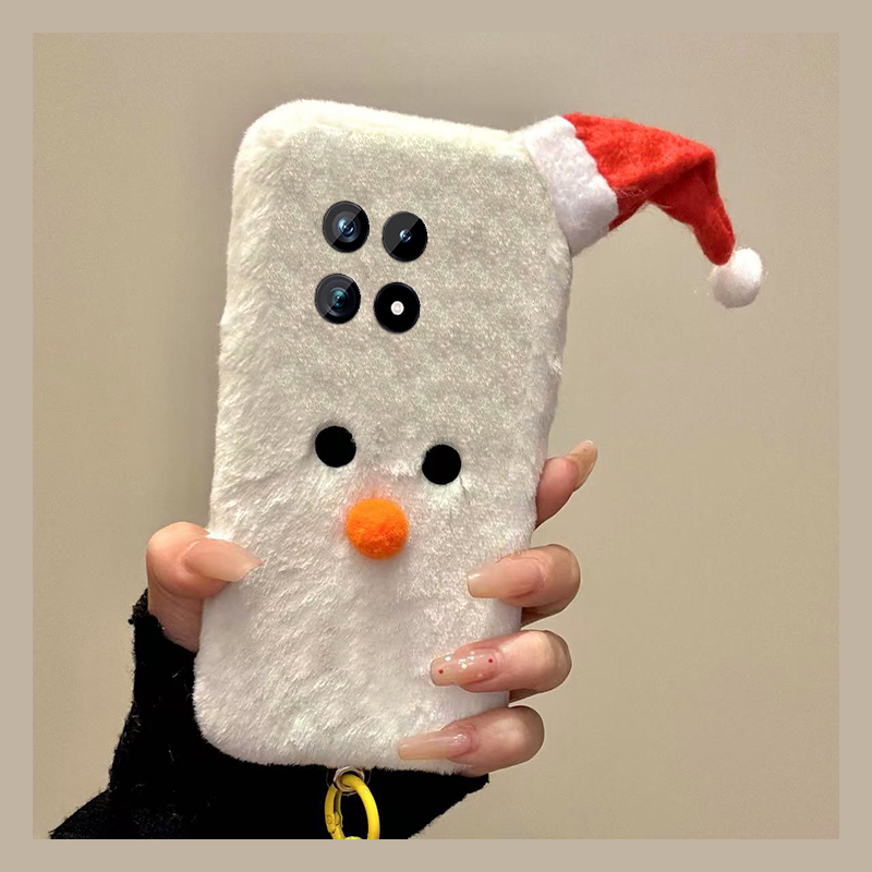 圣诞节雪人适用vivoiqoo15手机壳iqoo13pro立体12挂绳11s秋冬季icoo10毛绒9卡通8毛茸茸7爱酷3可爱iq00硅胶软