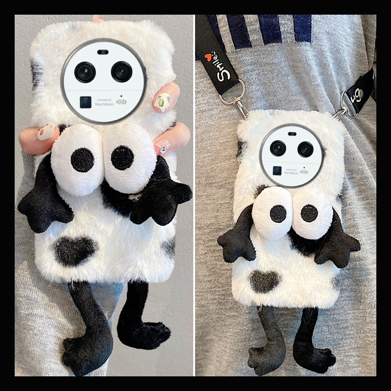 毛绒绒毛茸茸立体可爱煤球手机壳