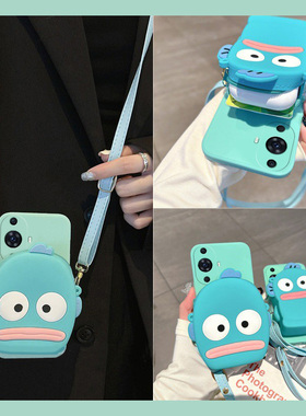 大嘴小丑鱼适用华为nova12pro手机壳novo11ultra零钱包nowa10z可爱nove9se斜挎8硅胶7i活力版6可背5z创意4e3i