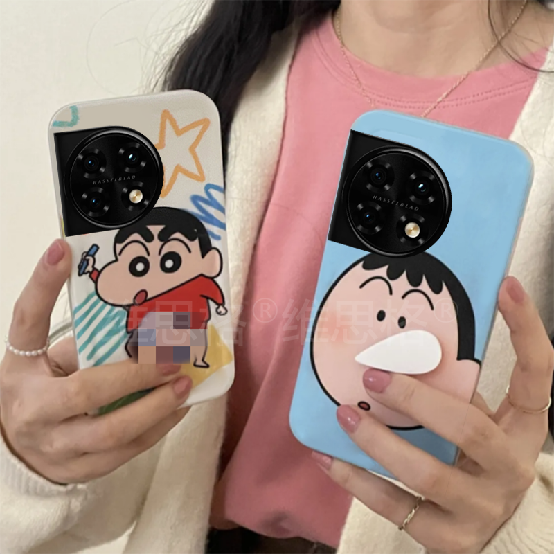 搞怪旋转蜡笔小新阿呆oppo一加11pro手机壳一加ace趣味10情侣9rt搞笑9r恶搞acepro鼻涕por十卡通1+九硅胶立体