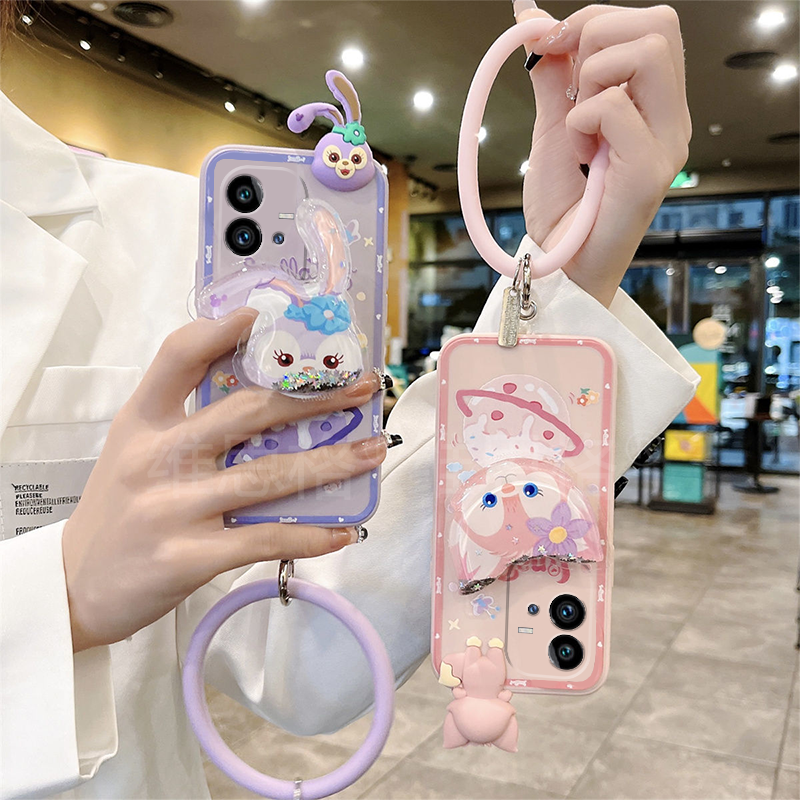 立体趴趴星黛露玲娜贝儿适用vivoiqoo11s手机壳iqoo11s爱酷iq00卡通可爱少女心带流沙支架手环网红新款硅胶套