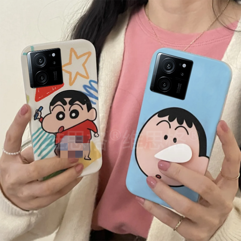 手机壳搞怪恶搞搞笑旋转蜡笔小新
