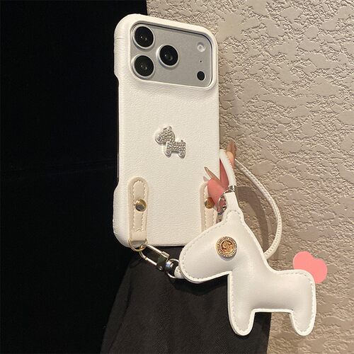 手机壳仿皮皮纹白色磨砂荔枝纹立