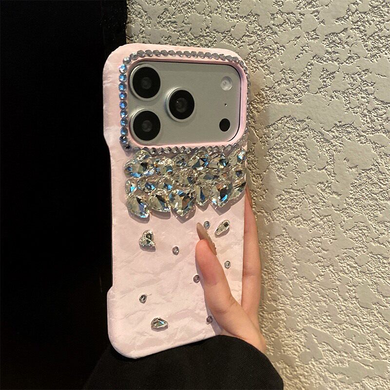 樱花粉缎面丝绒适用三星a91手机壳a90水钻a82奢华a81钻石aa80仿皮a71皮纹a60/a56/a55/a53/a52s/a51/a50s立体