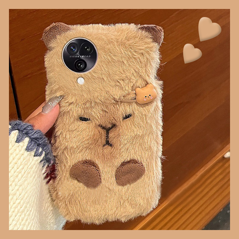 毛茸茸毛绒绒卡皮巴拉水豚手机壳