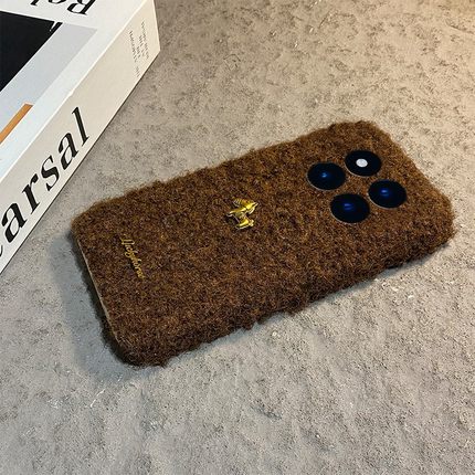 2026英文小马适用小米红米note15pro+手机壳noto14新年13毛绒12turbo+秋冬季11t立体10卡通9毛茸茸8/7por马年