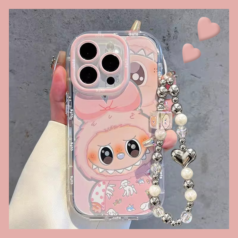 拉布布兔子适用opporeno14手机壳reon13卡通12pro+蝴蝶结11粉色10手链9呆萌8硅胶7se十6/5k/4/3元气版0ppo软p