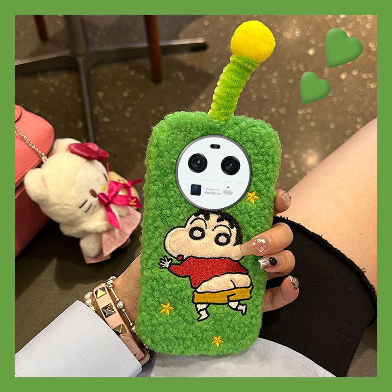 毛绒绒毛茸茸天线蜡笔小新手机壳