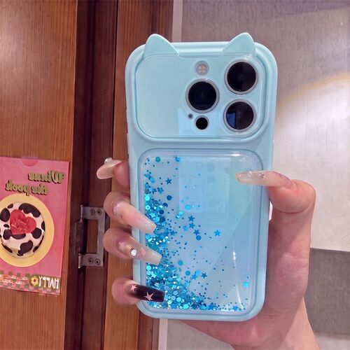 手机壳硅胶立体猫耳朵ins风晕染