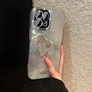 卡通闪钻钻石小马适用oppofindx9plus手机壳fondx8pro可爱x7ultra手链x6挂链x5冰川纹k12x硅胶k11趣味0ppo软p