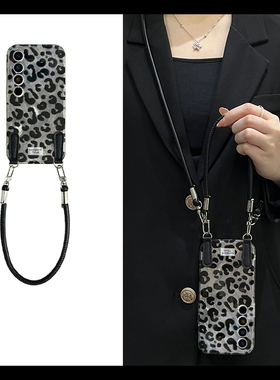 黑色豹纹适用魅族21pro手机壳20斜挎18pro可背带18x高级感17羽纱16spro日韩16t硅胶16x16thplus/meizu/16th软