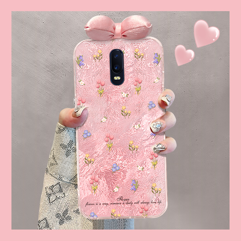 粉色花朵碎花适用oppor17pro手机壳r15x梦境版r11splus立体r9s蝴蝶结r7plus满屏r17日韩oppo小清新0pp0硅胶软