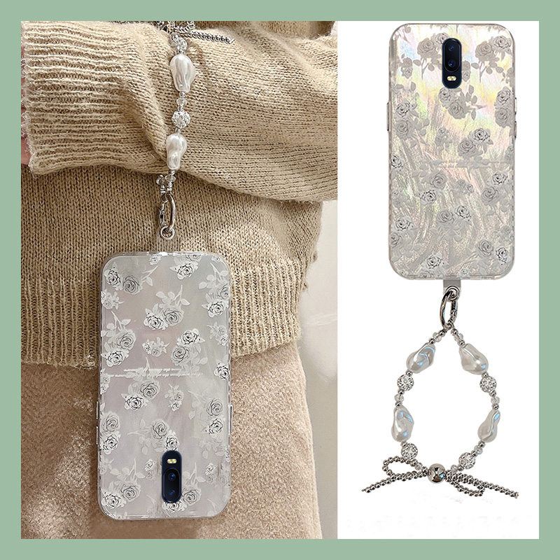 高级感羽纱玫瑰花朵小众手机壳