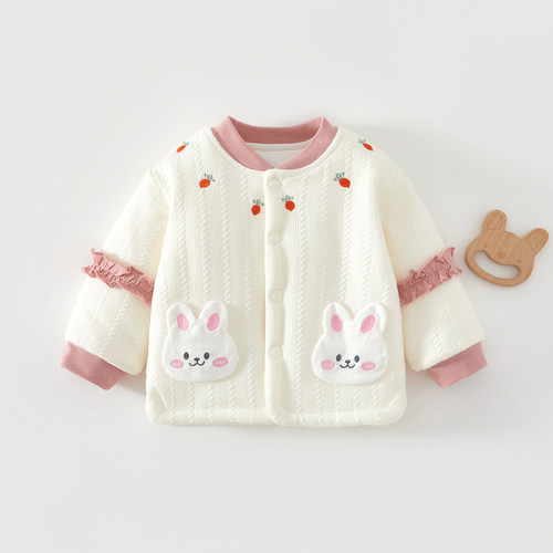 120g夹棉加厚宝宝衣服，柔软保暖