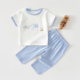 6一12月宝宝夏装 婴儿衣服夏季 分体男 长裤 套装 短袖 T恤上衣纯棉薄款