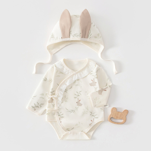 春秋女宝包屁衣套装满月宝宝衣服百日宴女孩长袖小月龄公主风a类3