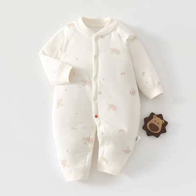 40g薄夹棉，纯棉保暖连体衣